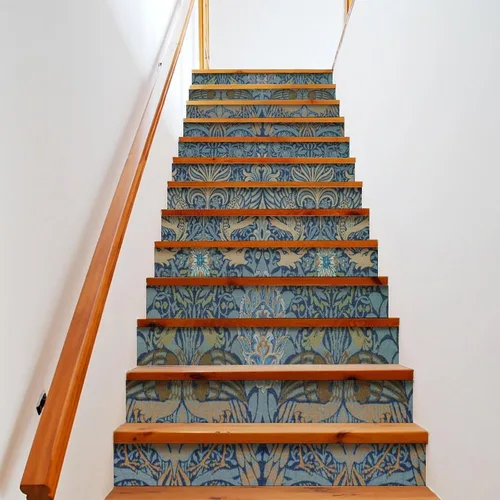 Miniatura 8 de Brebasf - Calcomanías decorativas abstractas de William Morris, diseño de damasco floral de jardín rústico de primavera para interiores