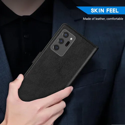 Miniatura 6 de ZZXX Funda tipo cartera para Samsung Galaxy Note 20 Ultra con bloqueo RFID, ranura para tarjetas, función atril, cierre magnético, funda protectora
