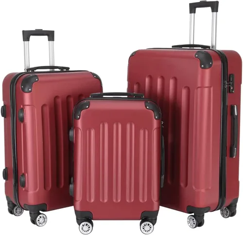 Miniatura 27 de Juego de equipaje de 3 piezas – Maletas con ruedas giratorias multidireccionales – Bolsa de viaje Maleta ABS con bloqueo TSA – Maletas de carcasa
