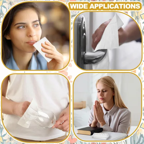 Miniatura 4 de Sinmoe Paquete de 60 pañuelos cristianos de viaje, con bolsillo de las Escrituras, versículo de la Biblia, mini servilleta facial, regalo inspirador