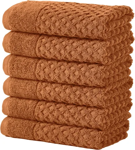 Miniatura 102 de Great Bay Home - Toallas de mano 100% algodón blanco, 6 toallas de baño suaves para manos, altamente absorbentes y de secado rápido, colección