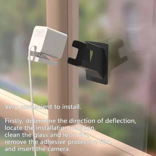 Miniatura 5 de Soporte de Ventana en Ángulo Teccle Compatible con Wyze Cam v4 y Cam V3, Inclinación de 20 Grados (Arriba/Abajo/Izquierda/Derecha), Uso a Través