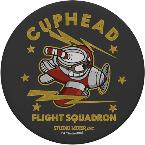 Miniatura 3 de Cuphead Flight Squadron Cuphead Soaring Through The Stars PopSockets PopGrip: agarre intercambiable para teléfonos y tabletas