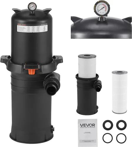 Miniatura 19 de VEVOR Depósito de filtro de piscina Pro 2026 y elemento para piscinas sobre el suelo y enterradas, sistema limpiador grande de 520-525 pies