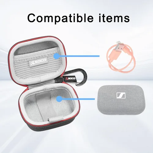 Miniatura 4 de RLSOCO Funda de transporte para auriculares inteligentes Sennheiser Momentum True Wireless 4/3 - Negro (solo funda)