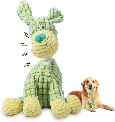 Miniatura 13 de Juguetes para perros, juguete de peluche indestructible, juguetes para perros para masticadores agresivos, juguete chirriante para masticar perros