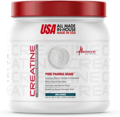 Miniatura 11 de Metabolic Nutrition Polvo de monohidrato de creatina pura para crecimiento muscular, fuerza y recuperación, suplemento de fitness, 0.18 onzas por