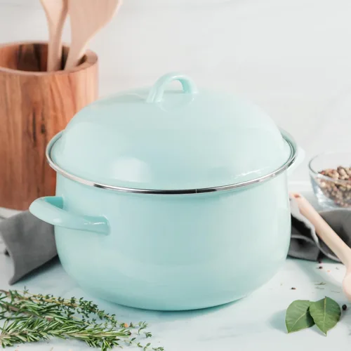 Miniatura 2 de Prep•N•Cook by McSunley - Horno holandés esmaltado de porcelana de 6 cuartos Azul/claro
