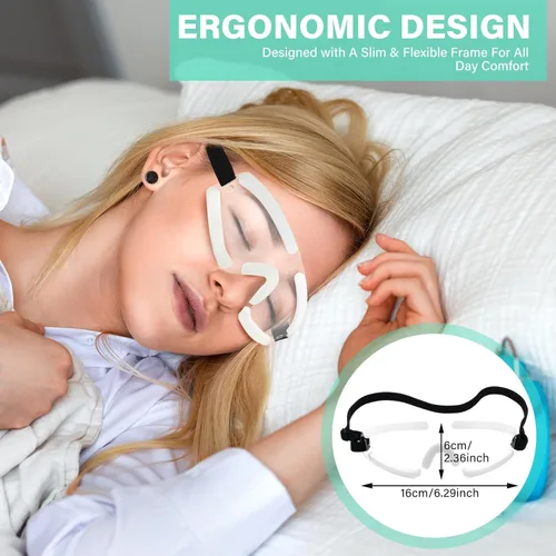 Miniatura 2 de Kingdder Protector de ojos transparente para dormir, gafas protectoras con correa ajustable y acolchado suave, sensibilidad de los ojos a la luz
