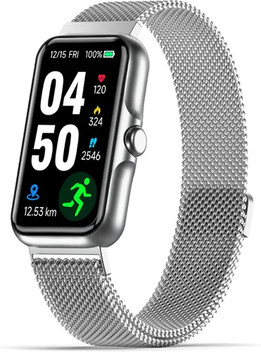 Rastreador de actividad física con frecuencia cardíaca continua 24/7, monitor de oxígeno en sangre, reloj inteligente con monitor de sueño,
