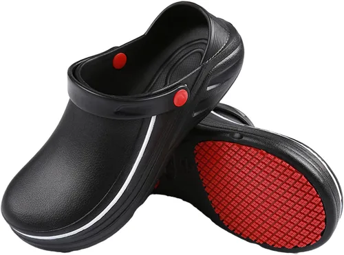 FLIOZY Zuecos de chef para hombres y mujeres, antideslizantes, impermeables, a prueba de aceite, zapatos de trabajo de cocina profesional, para
