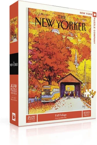New York Puzzle Company - Puente Cubierto de New Yorker - Rompecabezas de 1000 piezas para noches de juegos familiares por Arthur Getz