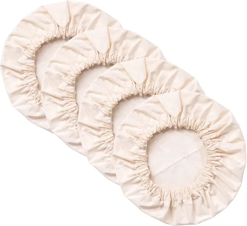 Miniatura 11 de Reusable Bowl Covers for Sourdough Bread Proofing,100% Cotton Elastic Set of 6 in Varying Sizes Easily Fit Your Bowls 4" to 13" - Durable Fabric