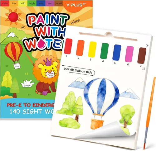 Miniatura 23 de YPLUS Libros de pintura con agua para niños pequeños, juguetes de arte y manualidades de pintura de acuarela, regalo para niños de 1 a 3, 2 a 4, 4 a