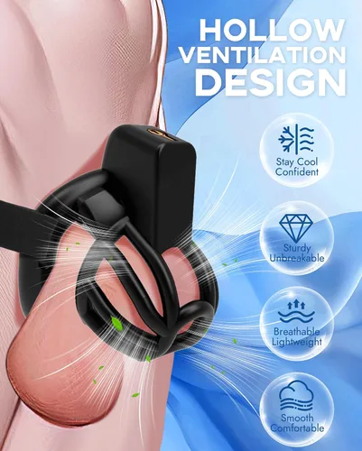 Miniatura 3 de Cinturón de castidad masculino jaula para pene - UTIMI Dispositivos de correa de castidad de plástico ajustable para hombre jaula de bondage