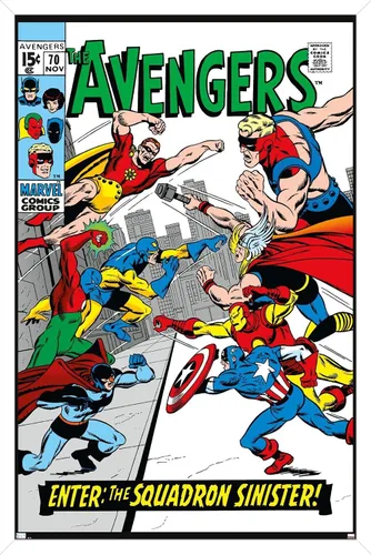 Miniatura 15 de Trends International Marvel Comics - Póster de pared de Avengers #70 Versión con marco de bronce