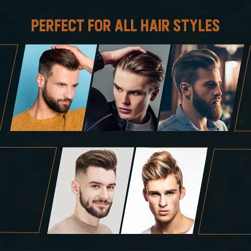 Miniatura 5 de Woody's Gel para el cabello Mega Firm para hombres, fijación fuerte, sin alcohol, sin escamas, gel para el cabello de los hombres para un