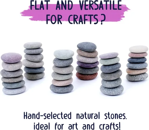 Miniatura 3 de ROCART 12 rocas grandes para pintar, rocas planas de 1.5 a 2.0 pulgadas para artes y manualidades, rocas de río lisas naturales para pintura, rocas
