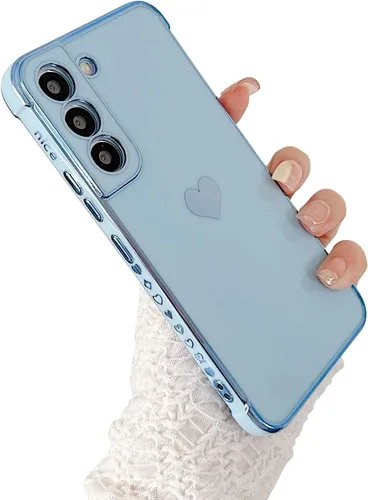 Miniatura 9 de phylla Funda de teléfono compatible con Samsung Galaxy A12 de 6.5 pulgadas, lindo corazón chapado en oro, elegante funda de lujo para mujer