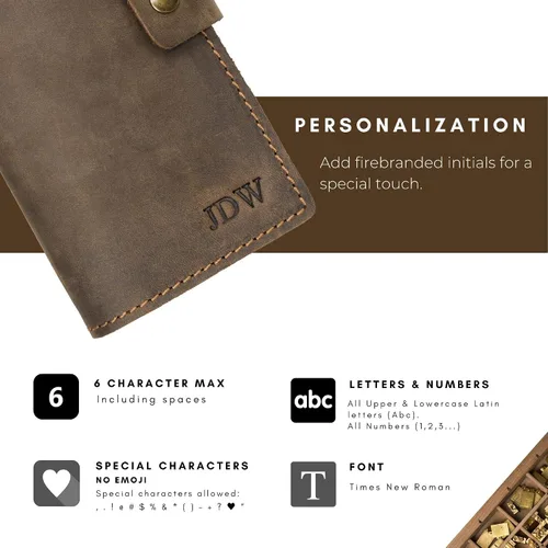 Miniatura 3 de PEGAI Fundas de cuero personalizadas hechas a mano para chequera personal Funda y cartera de cuero 100% envejecido Funda de chequera de negocios