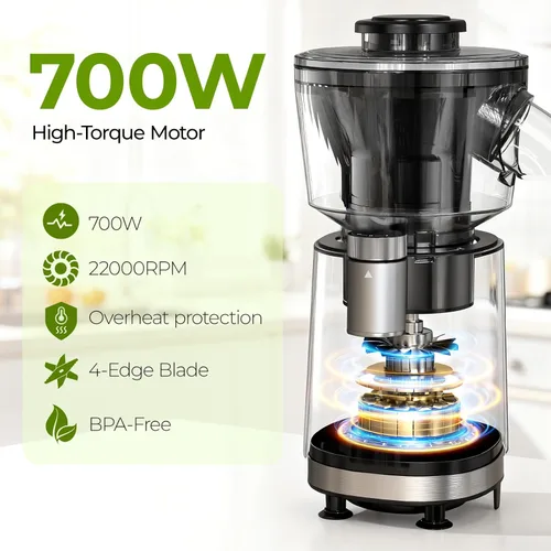 Miniatura 5 de FEPPO Máquina de cono de nieve y licuadora de batidos 2 en 1, potente máquina de hielo afeitado de 700 W, máquina de granizado de margarita