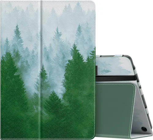 Miniatura 18 de MoKo - Funda para tablet Kindle Fire HD 10 y 10 Plus (11.ª generación, versión 2021), diseño delgado y plegable con función de encendido y apagado