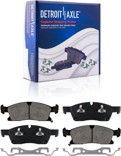 Miniatura 7 de Detroit Axle - Kit de freno delantero para Jeep Grand Cherokee Dodge Durango 2011-2020 Rotores de freno de disco y pastillas de freno de cerámica