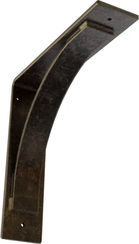 Miniatura 130 de Soporte de acero Morris de 3 pulgadas de ancho x 6 pulgadas de profundidad x 6 pulgadas de alto, latón envejecido