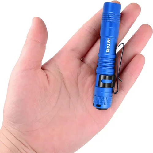 Miniatura 10 de HATORI Linterna LED brillante, súper mini linterna con luz de flash de alta lúmenes, luz de bolígrafo, linternas pequeñas para emergencias, linterna