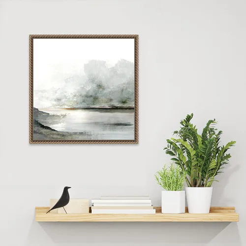 Miniatura 6 de Amanti Art Lienzo enmarcado para pared, 16 x 16 Ebb por Dan Hobday, lienzo enmarcado para pared, obras de arte de paisajes, decoración tradicional