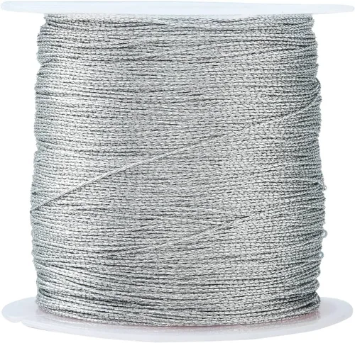 Miniatura 9 de LiQunSweet Cuerda metálica de oropel de 27 yardas de 0.031 in/12 capas, hilo metálico para adornar el paquete de regalo, color verde oscuro
