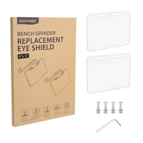 Miniatura 8 de SCOTTCHEN Protector de ojos de repuesto para amoladora de banco de vidrio templado, 4 x 5 pulgadas, escudos de seguridad, cubierta protectora