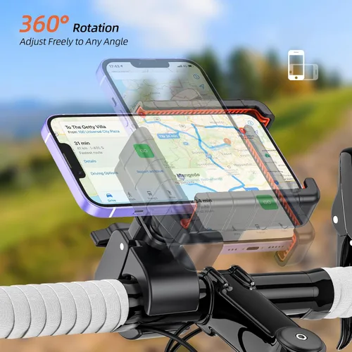 Miniatura 6 de Soporte para Teléfono de Motocicleta Anti Vibración de 3ª Generación, Soporte para Teléfono de Bicicleta, Soporte para Teléfono Celular de Manillar