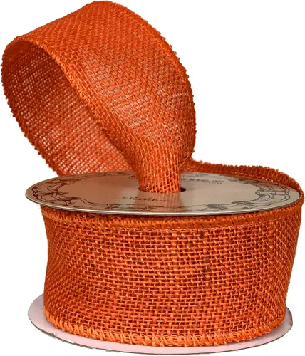 Miniatura 7 de Cinta tejida de arpillera de tela beige, 2 1/2 pulgadas x 10 yardas, borde con alambre, cinta de árbol de Navidad marfil para manualidades, adornos