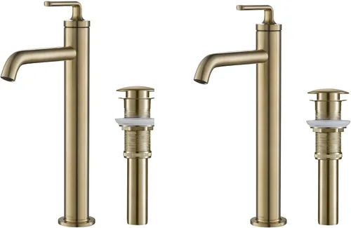 Miniatura 6 de Kraus Ramus Grifo de Fregadero de Una Sola Manija para Baño en Níquel Satinado, FVS-1007SN