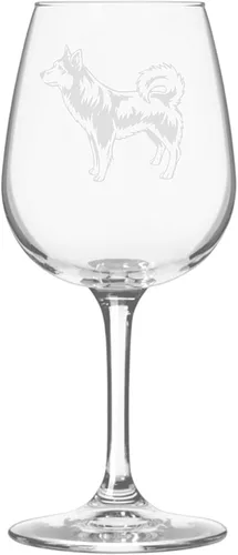 Miniatura 487 de Copa de vino de 12.75 onzas con diseño de perro grabado