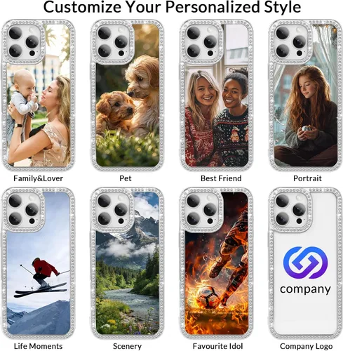 Miniatura 2 de Funda de teléfono con imágenes personalizadas para iPhone 17/16/15/14/13/12/11 Pro Max Plus Air, funda protectora suave de TPU transparente, diseño