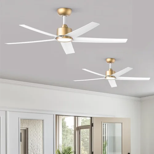 Miniatura 13 de ocioc Ventiladores de techo con luces, ventilador de techo negro de 52 pulgadas con luz y control remoto, 3CCT, motor CC silencioso, ventilador
