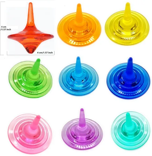 Miniatura 5 de Juguetes giratorios de acrílico para niños, coloridos y duraderos con cristales brillantes para niños y niñas, juego en familia, fiesta, escuela