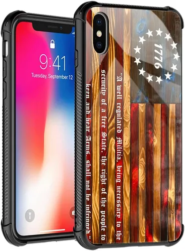 Miniatura 20 de Funda compatible con iPhone 12 Mini, fundas para mujeres y niñas, a prueba de golpes, antiarañazos, Betsy Ross de 13 estrellas, bandera Betsy Ross