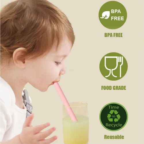 Miniatura 6 de ALINK Pajitas Boba de silicona reutilizables, pajitas extragrandes para batidos de té de burbujas para reventar perlas de tapioca, paquete de 4