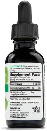 Miniatura 2 de 365 por Whole Foods Market - Concentrado líquido de clorofila, sabor a menta, 1 fl oz