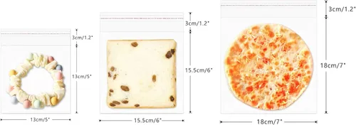Miniatura 4 de Bolsas de celofán autosellantes de 5 x 5 pulgadas, 200 bolsas de celofán transparentes cuadradas resellables para galletas, panadería, dulces, 200