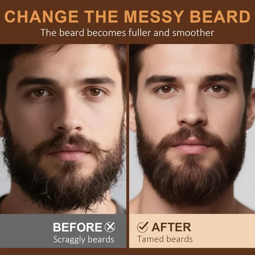 Miniatura 4 de XIKEZAN Paquete de 5 Aceites para Barba con Madera de Sándalo, Naranja, Vainilla, Cedro, Sin Fragancia para el Cuidado de la Barba, Hidratación