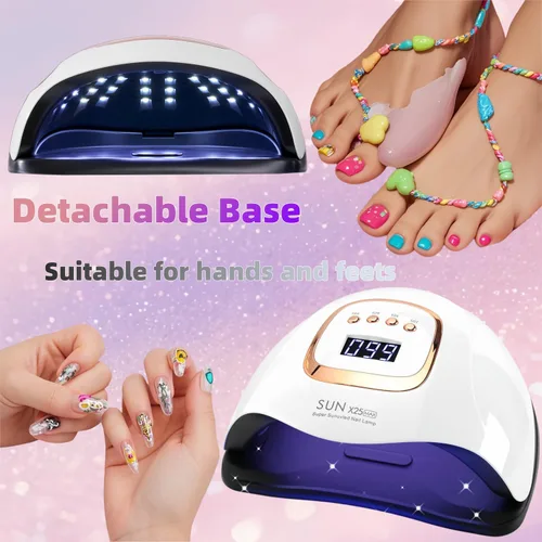 Miniatura 5 de Lámpara de uñas LED UV con 81 cuentas, lámparas de curado de uñas de 380 W para esmalte de gel con sensor automático/4 ajustes de temporizador
