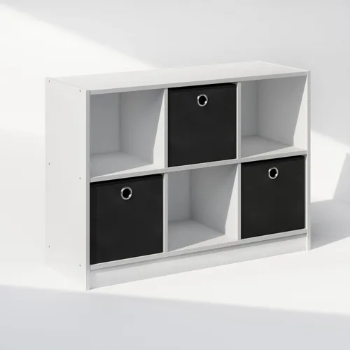 Miniatura 4 de Furinno Organizadores y almacenamiento de armario cúbicos, organizador de armario de 6 cubos con contenedores, almacenamiento de estante abierto
