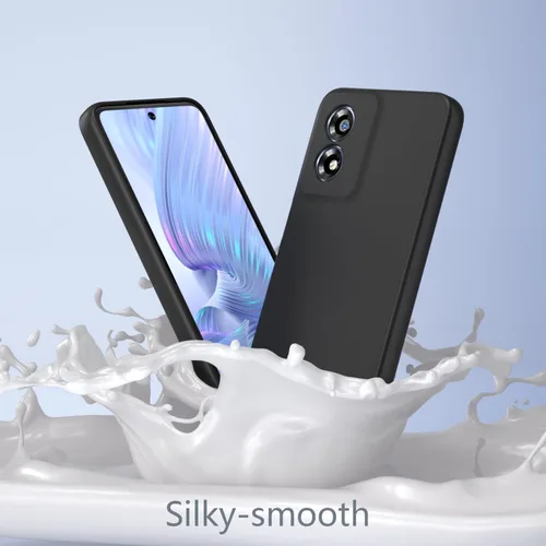 Miniatura 4 de Funda para Moto G Play 2024 4G, silicona líquida, delgada, suave, TPU, protección de cuerpo completo, a prueba de golpes, para G Play 2024 4G (negro)