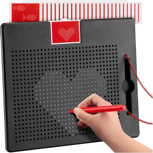 AYNAT FUN Tablero de dibujo magnético grande para niños y niños pequeños con cuentas y lápiz óptico magnético, juguete magnético para tabletas para