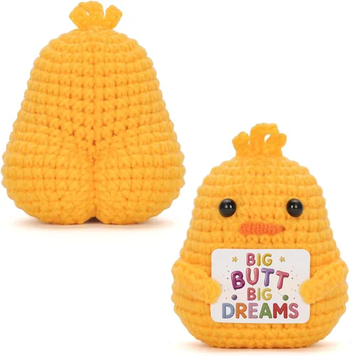Miniatura 8 de Big Butt Potato - Divertida patata de ganchillo con tarjeta de afirmación de positividad para regalos divertidos de aliento
