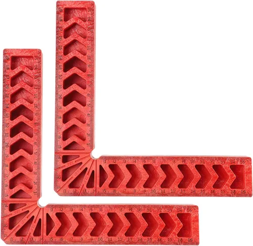 Miniatura 9 de KINJOEK 6 cuadrados de posicionamiento de 4 pulgadas y 90 grados, abrazaderas de ángulo recto para carpintería, herramienta cuadrada de sujeción